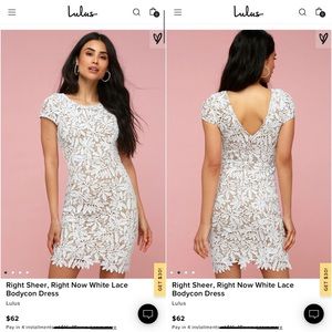 LULUS White Lace Dress